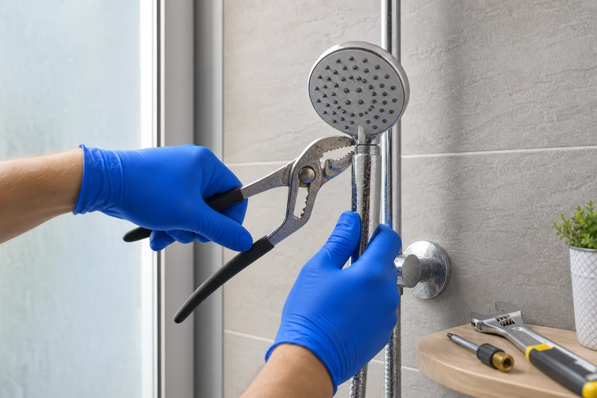 démonter pommeau de douche