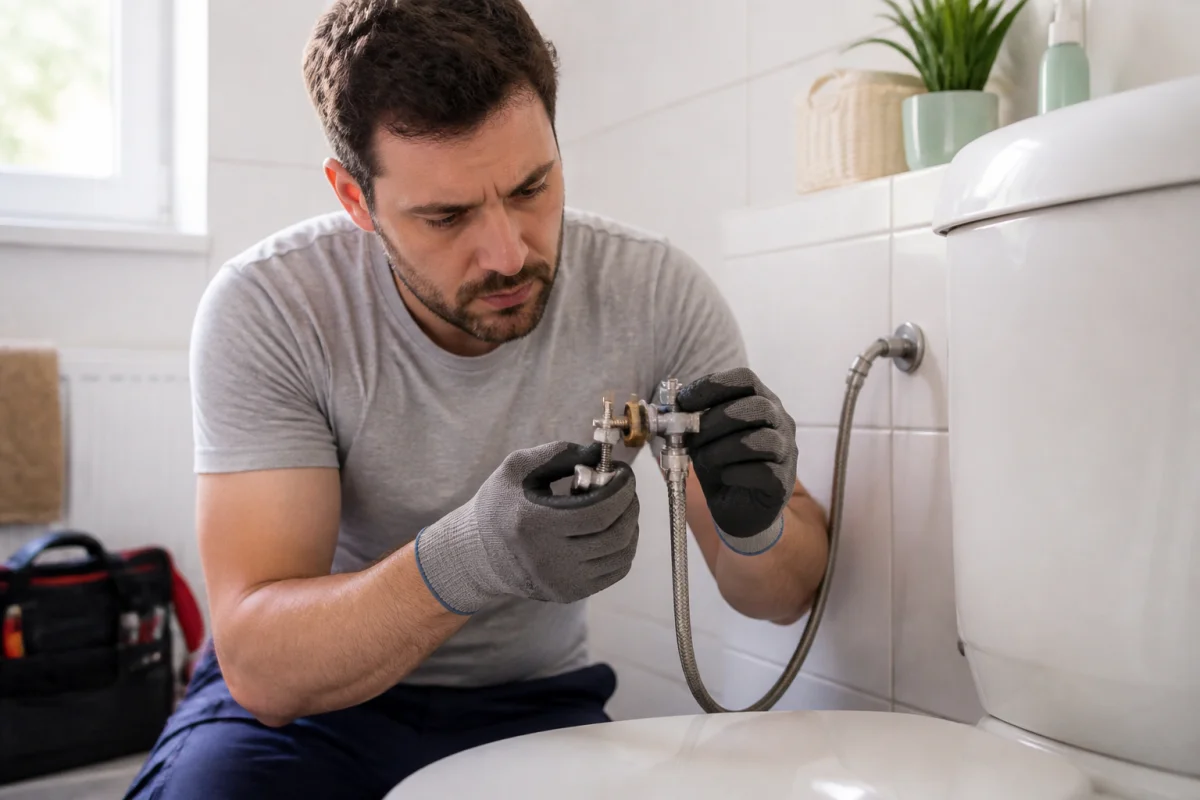 robinet arrivée d'eau wc tourne dans le vide