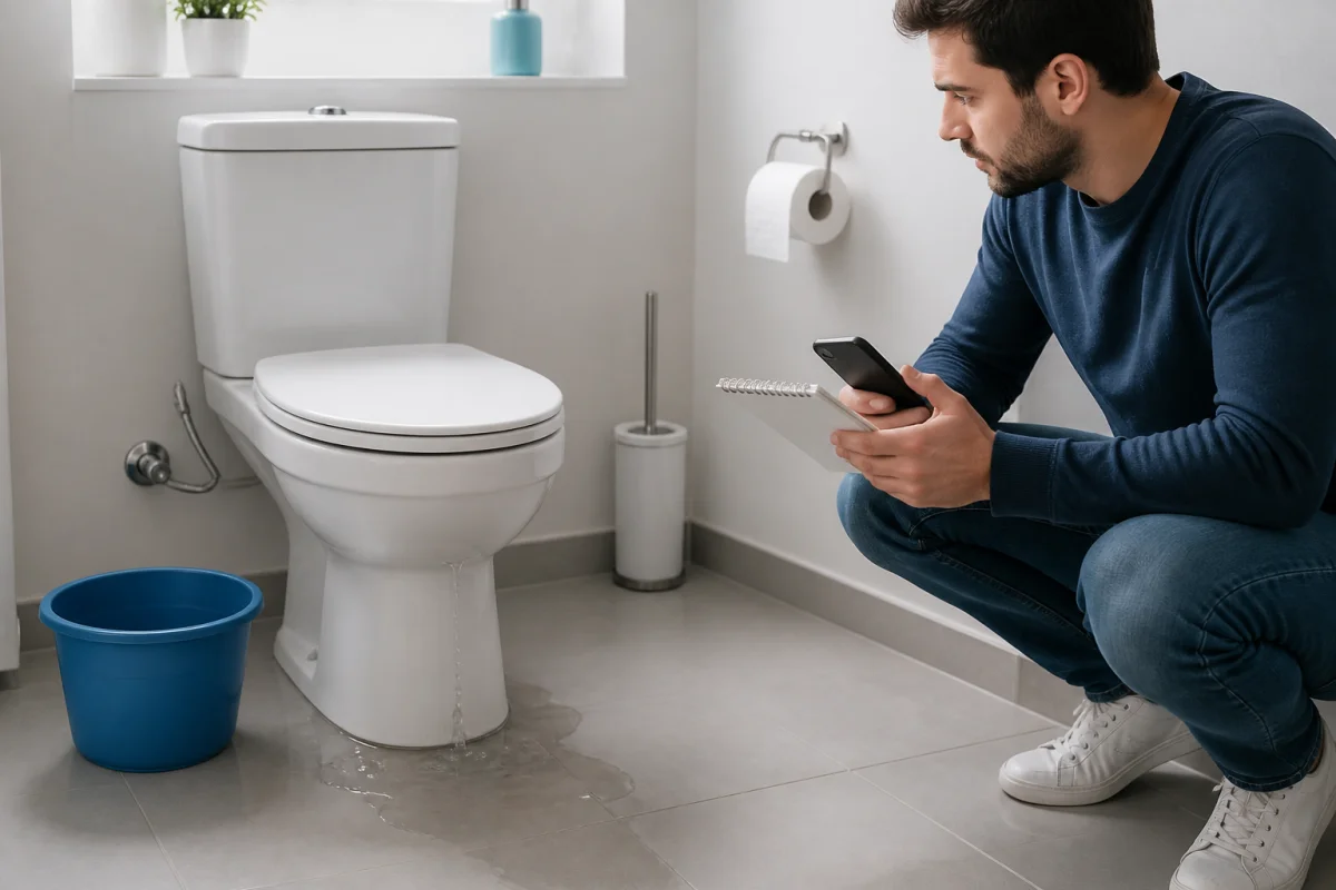 toilettes qui fuient locataire