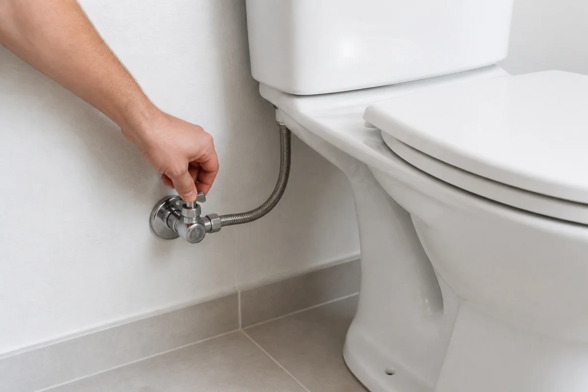 couper l'arrivée d'eau des toilettes