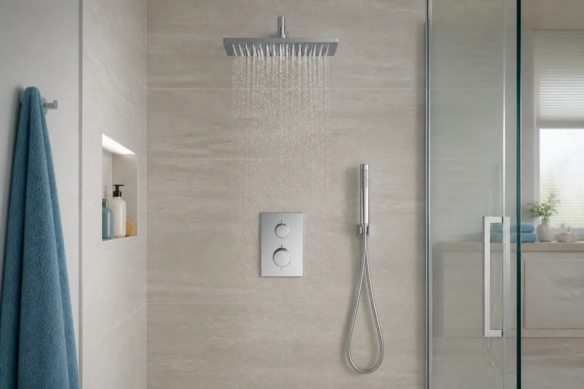 pose douche encastrable grohe